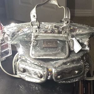 Coach Poppy sequin purse